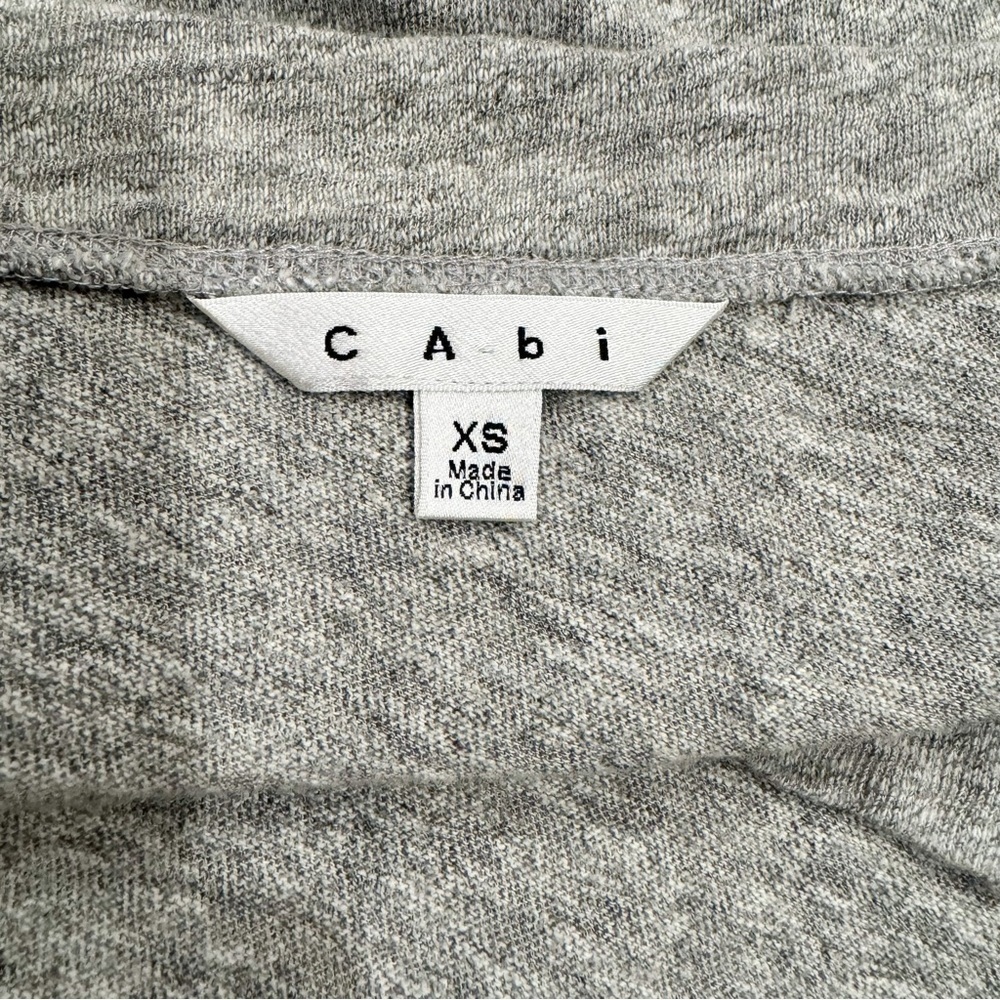 Cabi | Cotton Crop Top Long Sleeve Gray Size XS - Picture 4 of 5
